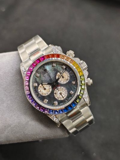 ROLEX 904L Steel Daytona Platinum Eyes 40mm Watch